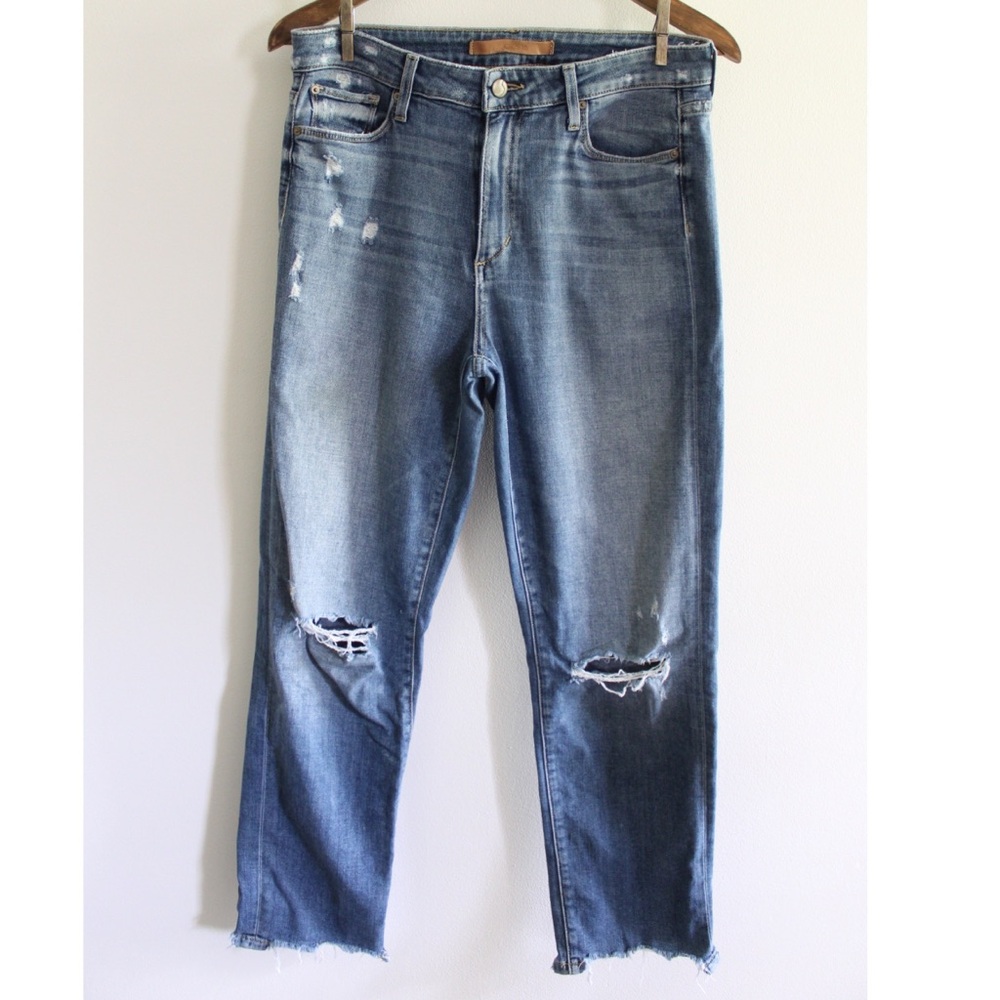 Joe’s the Milla High Rise Straight Ankle Distressed Jeans 28 6 Preowned